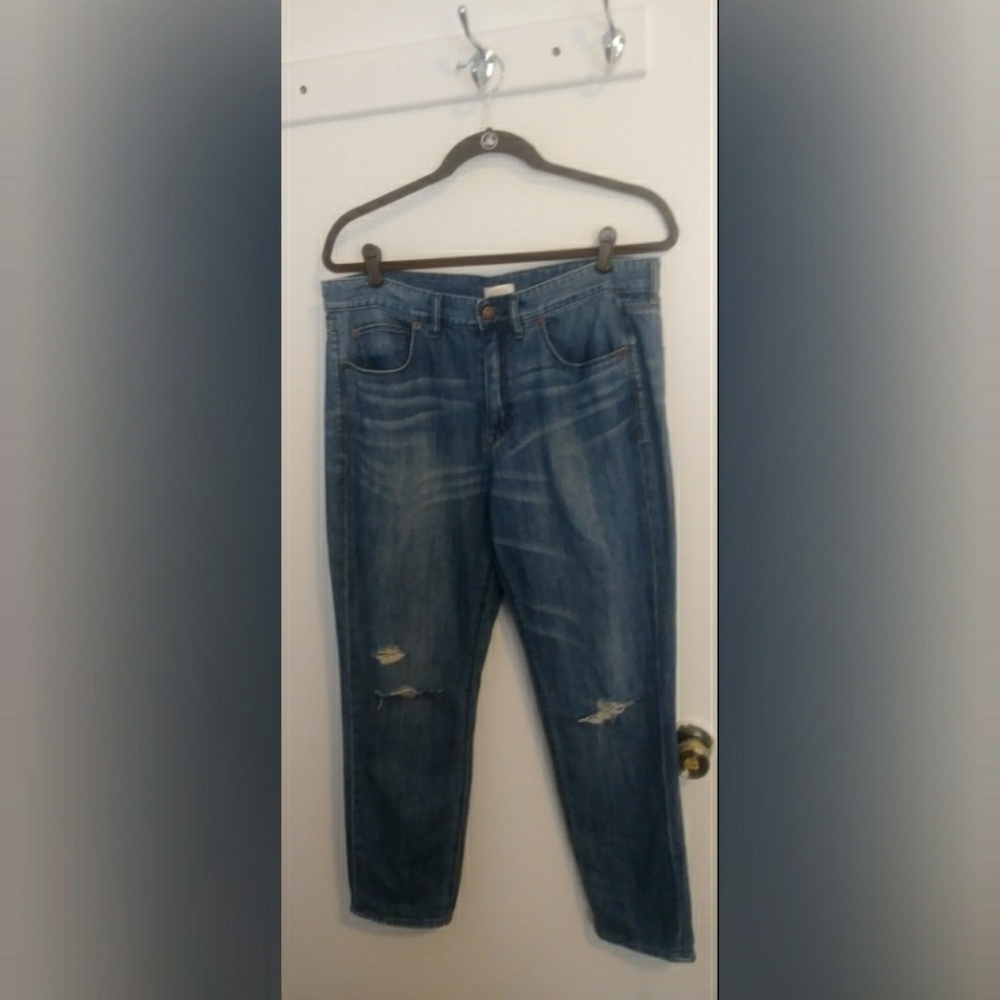 J. Crew Ripped Distressed Boyfriend Jeans